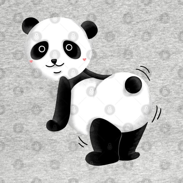 Panda Twerking by Lizzamour